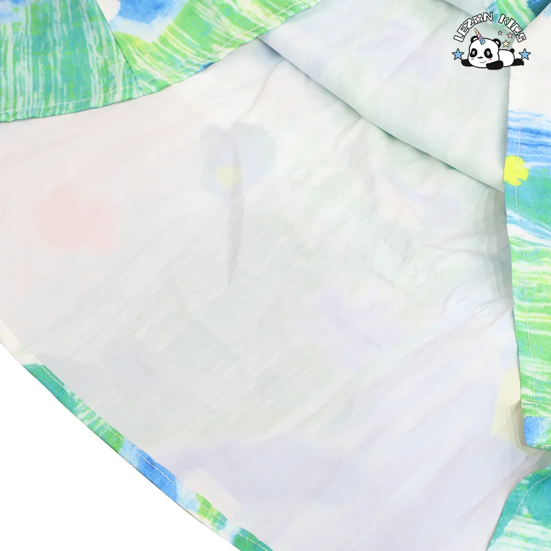 LEZONKIDS - Flower Girls' Dresses Beach Sea Holiday Wear Casual Girls Clothing Cotton Sweet Cute Kids Dresses for Girls